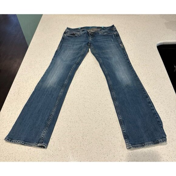 Sang Real By Miss Me "Only The Chosen" Stretch Bootcut Jeans Sz 31 Embellished!! - Picture 1 of 6